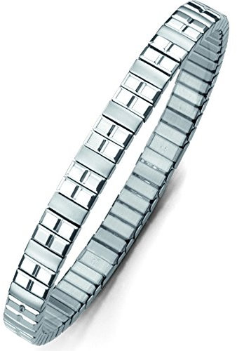 TRINITIX Flex Edelstahl Armband Cube Retro Flexi mit Kupfer Magnetschmuck 4you Magnetix Kollektion klassisch TRX # 1166 S bis XXL