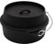 Grillfürst Dutch Oven ca. 4 Liter - stabil stehender Feuertopf mit flachem Boden ohne Füße, hitzebeständiger Gusseisen Topf, Deckel als Pfanne nutzbar, rund, DO 4