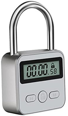 FACULX Smart Time Lock Timing Lock con display LCD Lucchetto di sicurezza ricaricabile USB Lucchetto di sicurezza in metallo resistente Blocco timer elettronico