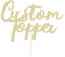 Cake Topper Personalised Birthday Cake Topper Multicoloured Customised Cake Decoration Any Word Any Text for 1st 3rd 13th 16th 18th 21st 30th 50th 60th (Champagne Gold)