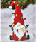 Cockjun Zwerg Metall Gartenstecker, Weihnachtszwergen Statuen Metall, Rasen Schilder mit Pfahl Außen Dekoration Eisen Kunst Gartendeko Figren für Weihnachten und Gartendekoration (A)