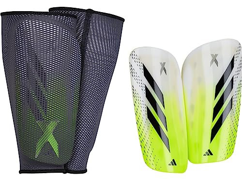 adidas X League Erwachsene Schienbeinschoner (S, weiß/schwarz/limone hell)