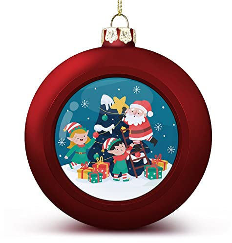 Weihnachtskugeln Personalisiert Mit Foto/Namen - Kunststoff Christbaumkugeln Mit Eigenem Foto - Personalisierte Geschenke