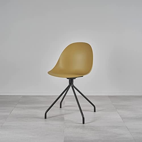 Kollecture Carine Stuhl mit schwarzem Metallgestell | 1 Farbe Gelb