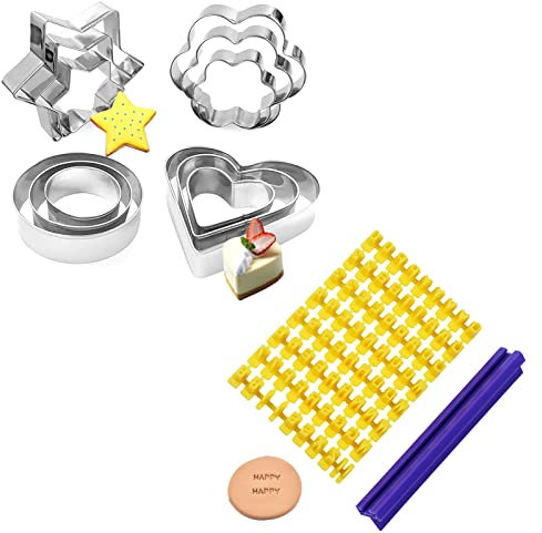 DKDDSSS 12PCS Emporte-Pièces, Emporte Piece Biscuit, Emporte-Pièces en Acier Inoxydable, Fondant Biscuit pour Sablés Gâteau Fondant Cuisine Bricolage