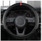 Auto Lenkradbezug Für Audi A1 A3 A4 A5 A6 A7 A8 Q2 Q3 Q5 Q7 Q8 S4 S3 S5 S6 S8 RS6 RS4 Carbon Leder Auto Lenkradbezug 38cm Lenkrad Abdeckung (Farbe : Black O Shape)