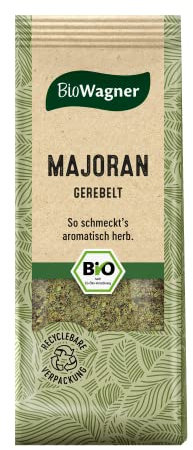 BioWagner - Bio Majoran | passt zu Eintöpfen, Bohnengerichten oder Wildragouts | naturbelassene Bio-Zutaten | recyclebare Verpackung | 10 g