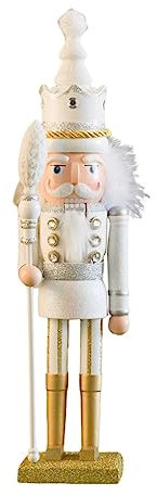 Haloppe Nussknacker Soldat Deko Chic Nussknacker Marionette weiß