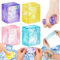 4 Stück Anti Stress Würfel, Ice Doh Cube Squishy Fidget Toy, Kids Sensory Toys for Anxiety Relief, Sensory Squeeze Toy Stressabbau Erwachsene und Stressball Kinder (A)