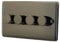 Albert Austin 4 Gang Push Dimmer Black Push On Off Button High Power Rating Push Dimmer Design LED Lamps Transformers Use Easy to Install with Fixing Screws 4 Gang Design 2 Way 400W Black Nickel