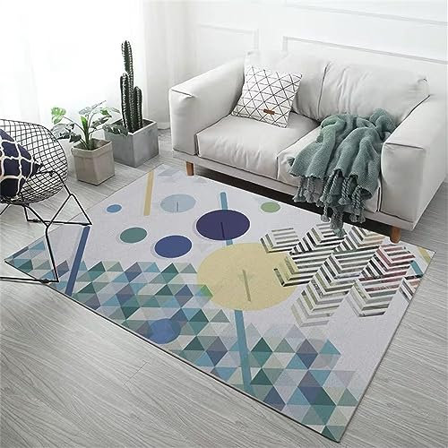 RUGMRZ Teppich Flur Geometrische Kreativität Outdoor Rug grau teppiche für terrasse Carpet Living Room Teppich Flur deko Wohnzimmer modern180x250CM