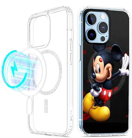 LYUBFDC Magnetische Handyhülle für iPhone 13/iPhone 14 6,1 Hülle [Kompatibel mit MagSafe], Militärschutz Kratzfest Stoßfest Schutzhülle mit Süßes Anime Lustig Muster Case für iPhone 14, D2