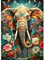 DPHERO Éléphant Bricolage Diamond Painting, 5D DIY Fantaisie Diamant Painting Kit Complet, Fleurs Peinture Diamant Artisanat Strass Painting pour Adultes Enfants, Décoration Intérieur 30x40cm