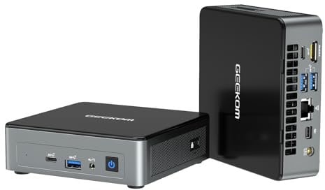 GEEKOM Mini PC Air12 mit Intel Twin Lake N150, 3 Jahre Support, 16 GB DDR5 RAM + 512 GB SSD(Max. 2 TB) Mini Desktop PC Win 11 | 3-Display bis zu 8K| HDMI+DP | WiFi 6 + BT 5.2 | Gigabit Ethernet