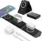3 in 1 Charging Station for Apple Devices Magnetic Foldable 3 in 1 Mag-Safe Charger, Fast Travel Wireless Charging Station for iPhone 15/14/13/12/ Series,for iWatch,for AirPods