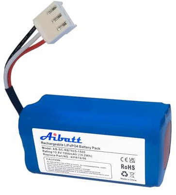 Aibatt 1500mAh akku,Ersatzakku für Severin Chill RB7025, RB-7025, RB-7720 Staubsauger, Ersatz für 4404048, 4IFR19/66 Akku.(12.8V/ Li-Fe)