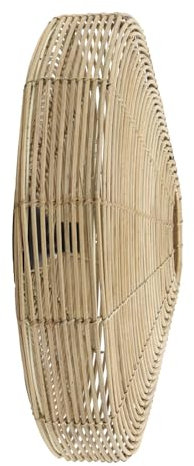 Light & Living Wandlampe Mataka - Natürlich - Ø60cm - Rund - Rattan - Wandlampen für innen - Wand beleuchtung für Schlafzimmer & Wohnzimmer