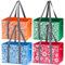 yarlung 4 Pack Reusable Grocery Bags, Collapsible Large Storage Box Bag with Reinforced Bottom and Handle, Heavy Duty Foldable Shopping Tote Bags for Groceries, Clothes, Toys Organizer