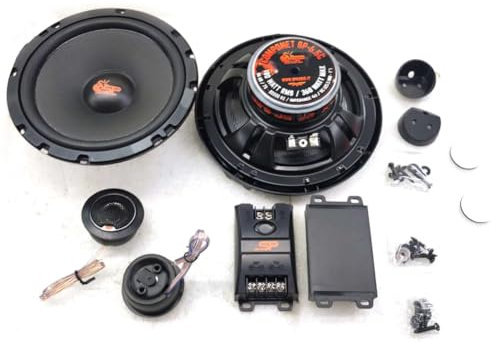 KIT SET PER SP AUDIO SP-6.5C KIT 1 kit a 2 vie diffusori da 6,5 16,5 cm 165 mm, 180 watt rms e 360 watt max, impedenza 4 ohm, con 2 woofer, 2 tweeter e 2 crossover, 1 kit