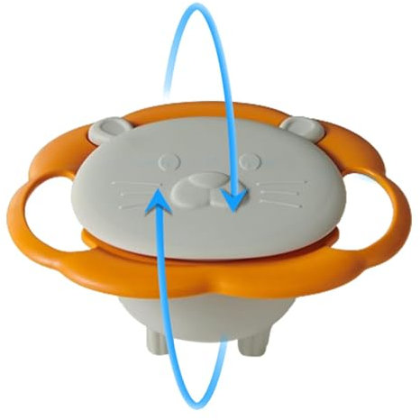 Bol anti-déversement – Bol rotatif gyroscopique pour tout-petit, rotation à 360 degrés, bol anti-déversement, bols pour, garçons, filles