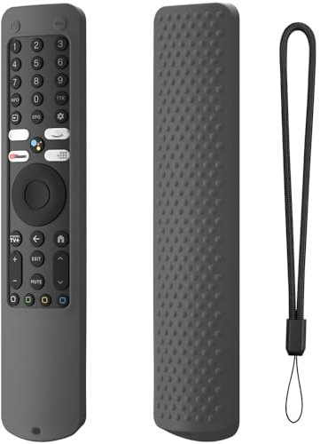 Funda de Mando a Distancia Compatible con Xiaomi XMRM-ML, Mando a Distancia para TV Funda de Silicona a Prueba de Golpes con cordón (sólo la Funda) (Gris Oscuro)