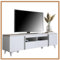 Newroom TV Lowboard Weiß Sandstein TV Schrank Modern Elegant - 177x51,5x40 cm (BxHxT) - Fernsehtisch TV Board Rack - [Khora.Five] Wohnzimmer