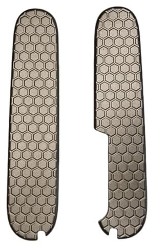 Aibote 1 Pair Titanium Alloy Handle Scales Handles Patch DIY Tool Replacement Grips Fit for 91mm Victorinox Swiss Army knife (D)