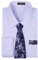 HISDERN Chemise Lilas Homme Manches Longues Formelle Chemises Business avec Cravate Habillée Chemise Mariage Casual avec Poche Regular L