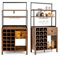 KOMFOTTEU Küchenschrank mt Weinregal & Glashaltern, Barschrank Küchenregal mit Schublade, Küchenbuffet buffetschrank industriell, Hausbar Weinbarschrank 160 x 78 x 40 cm