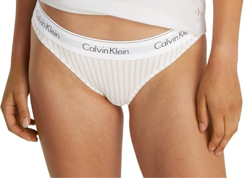 Calvin Klein Damen Slip Bikini Form Unterwäsche, Mehrfarbig (Steady Stripe+Pelican), XL