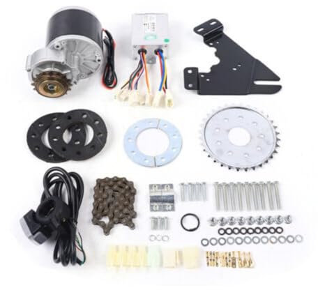 Konfiur 350W 24V Elektrofahrrad Umrüstsatz, E-Bike Hinterrad/Vorderrad Umbausatz Kit Fahrrad Motor Ebike Nachrüstsatz Ebike Conversion Kit, Antriebsset Mountainbike