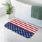 FLYIFE Badematte mit amerikanischer Flagge, Sterne, Streifen, bedruckt, 80 x 50 cm, rutschfest, Kieselgur, Badezimmerteppich, saugfähige Fußmatte, Fußmatte