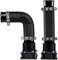 Obokidlyamor 2PCS Simulation Turbine Intake Pipe Wind Sense Simulator Wind Speed Change on Steering Wheel of Racing Game PC USB for Logitech/Thrustmaster/fanatec G923 G920 G29 Intake Pipe (Black)