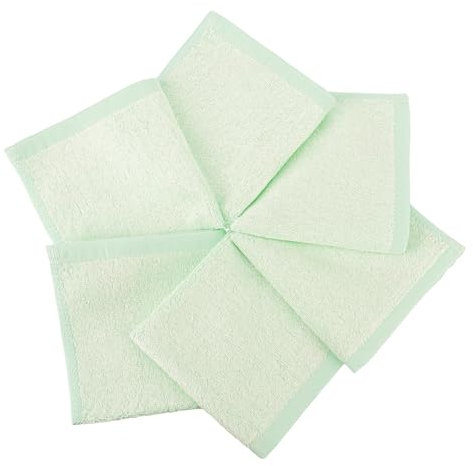 Ko&Pro 100% Bambus Tücher 6er Set 25x25 cm in grün | Mehrzweck-Reinigungstücher für Hochglanz-Küchen, Bad, Haushalt, Küche & Streifenfreie Fenster | Inklusive DIY-Rezeptesammlung