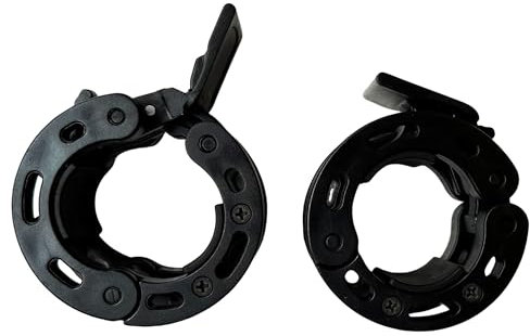 Olympic Barbell Clips Weightlifting Collars 2 Inch Clamps，Locking Weight Clips, Lockdown Weight Clamps for Workout Weightlifting Fitness Training (Black)