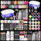Coscelia - Set completo di unghie in acrilico 3 colori per unghie con 24 glitter acrilici e monomero da 30 ml, kit di unghie in acrilico con 6 smalti semipermanenti