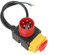 NICCOO Schalter Stecker mit CEE-Stecker 400V für Holzspalter, Holzspalter Schalter-Stecker Sicherheitsschalter, 400mm Kabellänge