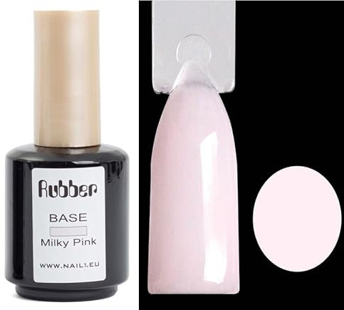 15ml UV/LED Make-Up Haft-Gel RUBBER Pink Milky 15ml, rosa-milchig, BABYBOOMER-Gel, schnellhärtend, Grundier-Gel, Base Gel