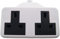 MIXEL Double Extension Socket, Trailing Socket 2 Gang, Double Gang Design, Twin 2 Gang, Electric High Impact Socket, Suitable for All Home Appliances, Black & White