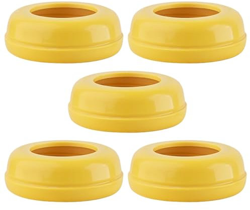 Babyflaschenkragen Ringe, Ersatzkragenringe, Packung mit 5 Ersatzschraubenringen, Lecksehelte Fütterungsflaschenzubehör für Glasflaschen und mehr