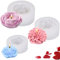 RNHDLY 3 Pezzi Stampi in Silicone per Candele, Rose Peonia Garofano Stampi per Candele Fai Da Te, Stampo per Candele, Stampo Silicone Fiori per Candele Profumate, Ornamenti, Regali
