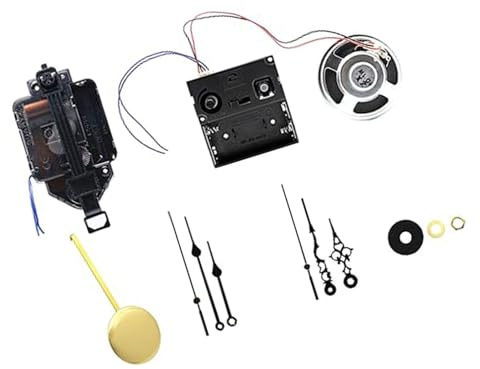 RETUOLWAG Präzises Pendel-Uhrwerk-Set mit 2 Zeigern, 9 mm/16 mm Schaft, 23,5 mm/17 mm Gewinde für Uhren-Reparatur
