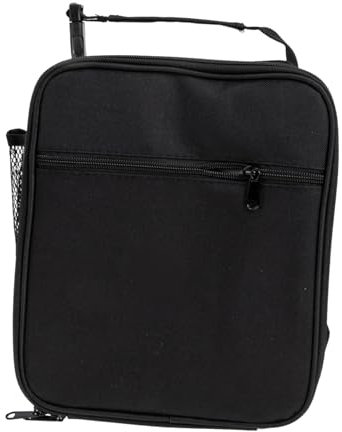 KOCKSHION Borsa Isolata Per Alimenti Contenitore Termico Da Picnic Oxford Con Rivestimento Borsa Da Pranzo Takeaway Nera