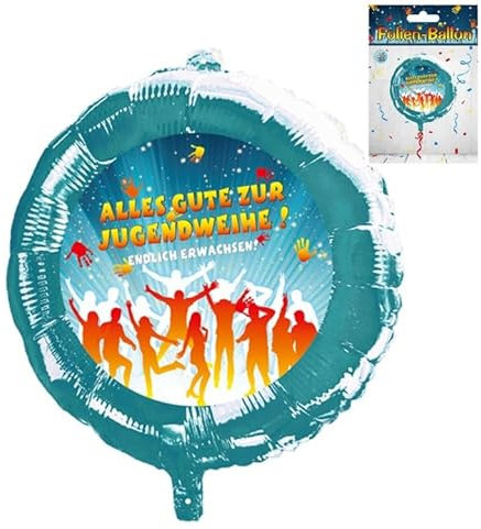 Folienballon Jugendweihe Ballon Glück Luftballon Glückbringer Glückwunsch -ungefüllt, Helium geeignet
