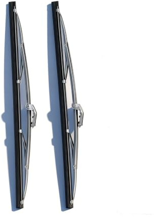Fafeim Wiper Blades 12In Polierte Scheibenwischerblätter 12 Zoll Universal, | Regenfestes Sonnenbeständiges Wischblatt, Robustes Gummi, Universelle Scheibenwischer Für Auto Suv Lkw, Poliertes Silber