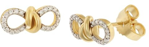GLIZZ Damen-Ohrringe Gold 333/8K Zirkonia-Ohrstecker zauberhafter Ohrschmuck für Frauen, modisches Accessoire und edle Geschenkidee GL8356