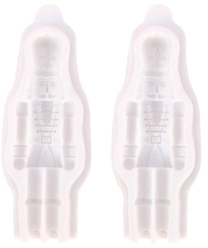 ULTECHNOVO 2pcs Nutcracker Soldier Silicone Molds Christmas Baking Cake Decorating Versatile Cookie and Pastry Moulds for DIY Crafts Epoxy Projects and Practical Design