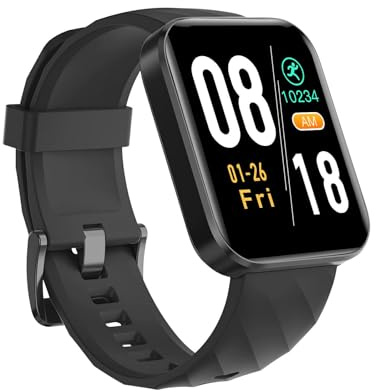 Generico Smartwatch Uomo Donna Impermeabile IP68, Orologio con Chiamate, Notifiche, Cardiofrequenzimetro e Contapassi, Compatibile con Android e iOS