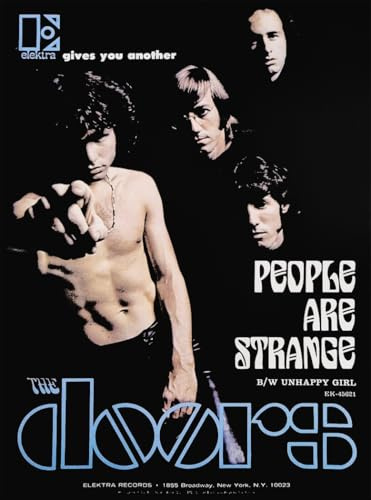 KUSTOM ART Dekoratives Wandposter Serie Sänger Prominente The Doors Gruppe mit Jim Morrison People Are Strange Kunstdruck auf Karton 40 x 30 cm ohne Rahmen