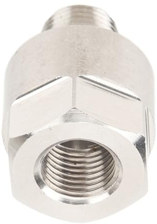 Yosoo Health Gear Adaptateur de Jauge de Pression D'huile NPT Mâle vers M10 1.0 Femelle, Raccord fileté en Acier Inoxydable pour Adaptateur D'émetteur de Température D'eau de Carburant, 1 8